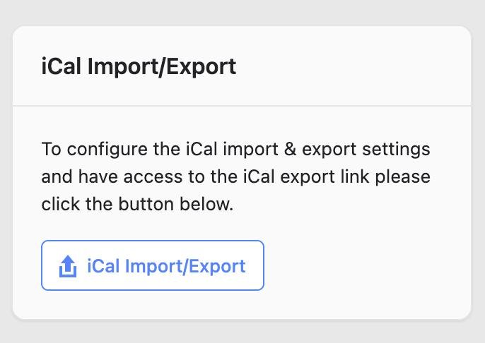 Image of WP Booking System - Import and export using iCal integration
